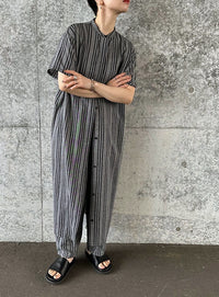 ストライプセンタータックパンツ【by SON】【SALE】