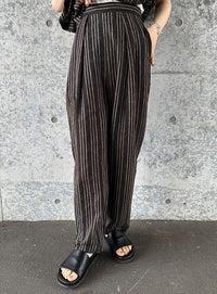 ストライプセンタータックパンツ【by SON】【SALE】
