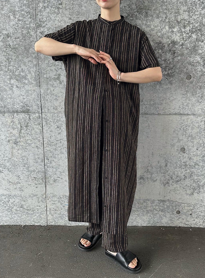 ストライプセンタータックパンツ【by SON】【SALE】