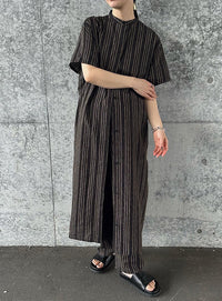 ストライプセンタータックパンツ【by SON】【SALE】