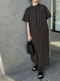 ストライプセンタータックパンツ【by SON】【SALE】