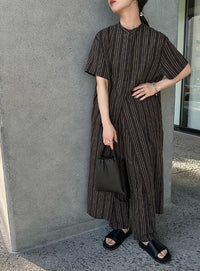 ストライプセンタータックパンツ【by SON】【SALE】