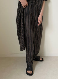 ストライプセンタータックパンツ【by SON】【SALE】