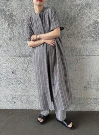 ストライプセンタータックパンツ【by SON】【SALE】