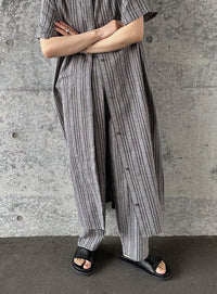 ストライプセンタータックパンツ【by SON】【SALE】